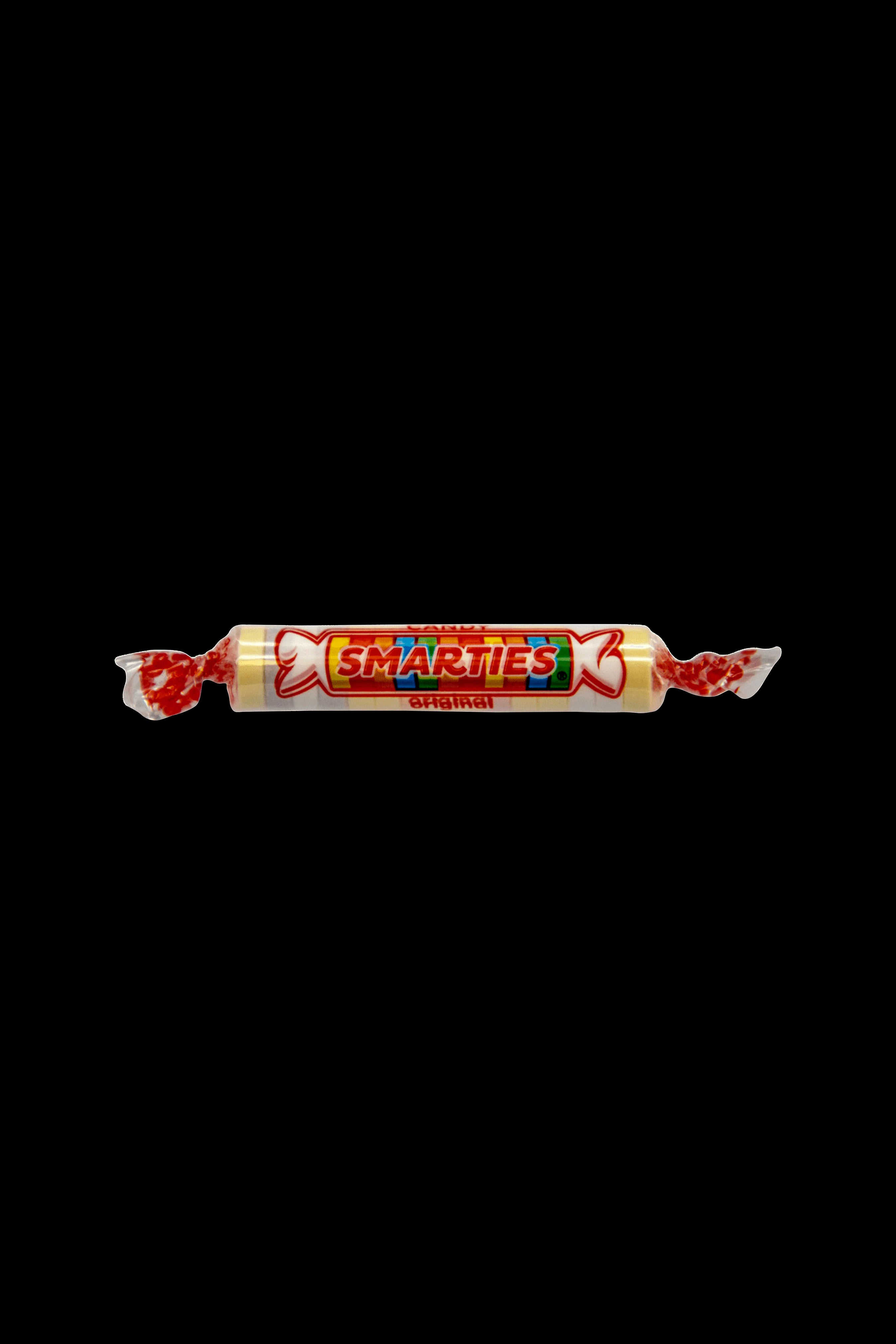 Roll of Smarties candy, often used as a container for pre-rolled cannabis joints.