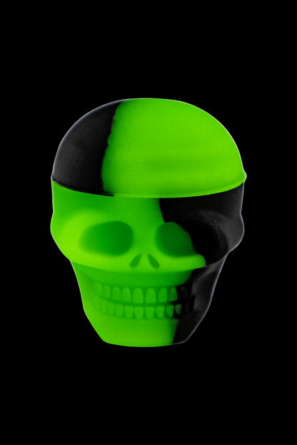 Green and black silicone skull rig.