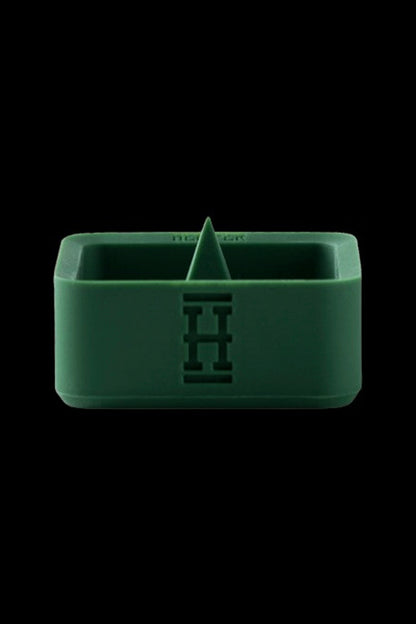 Green cannabis catch tray with a stylized “H” logo.
