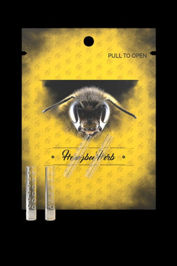 Honeybee Herb Hollow Quartz Pillars w/ Holes - 2pk