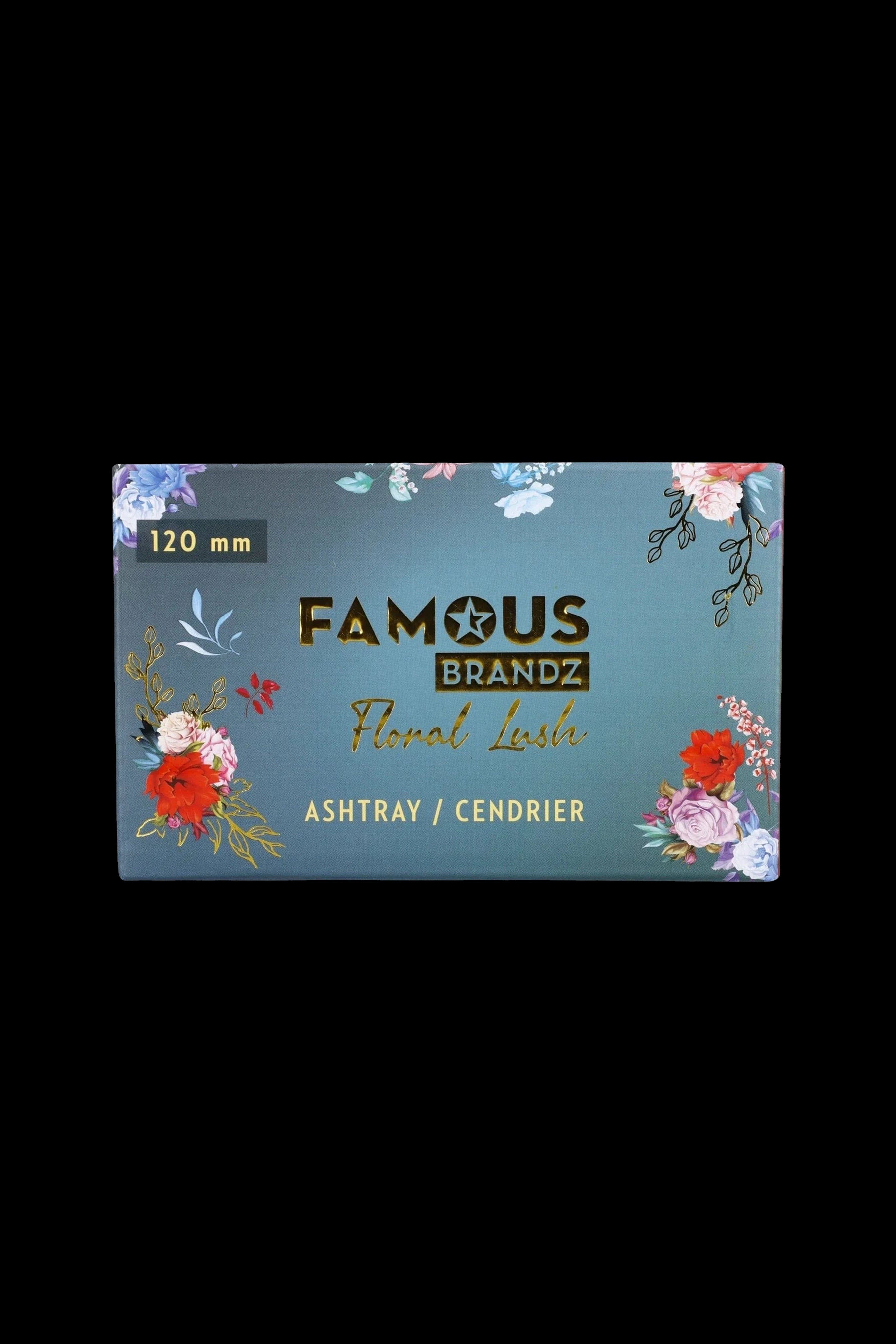 Famous Design Floral Lush Ashtray - Gold Accent