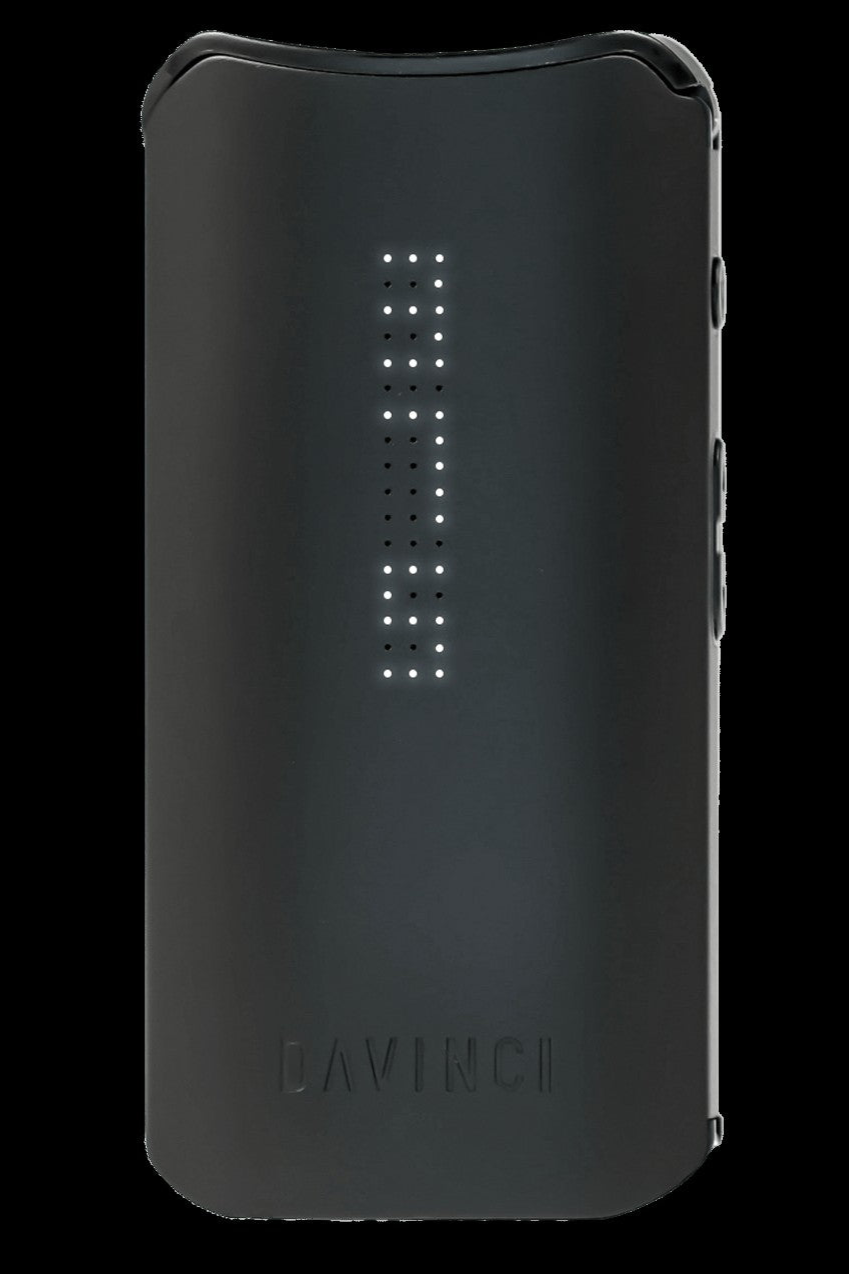 Black DaVinci vaporizer with illuminated display.