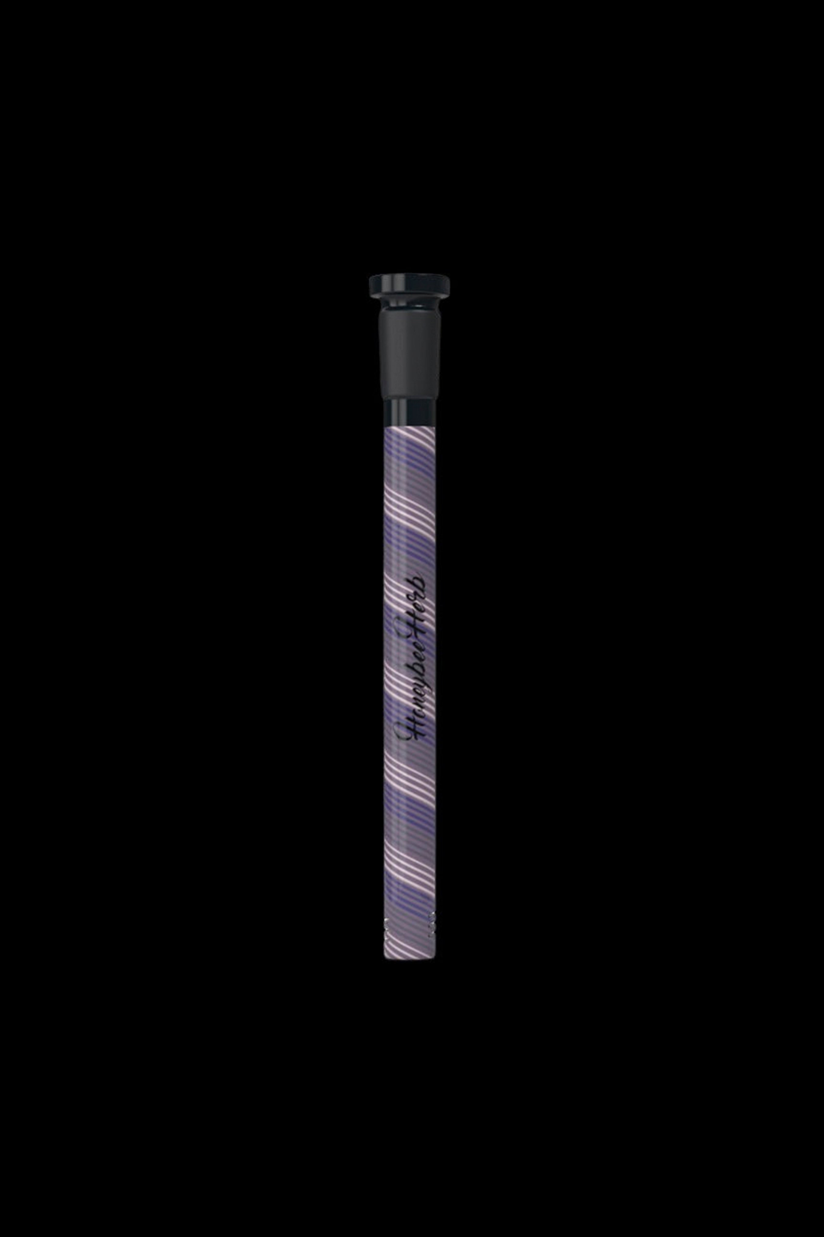 Purple and silver glass pipe with "Hempful Herb" text.