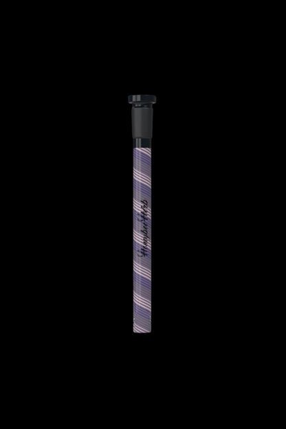 Purple and silver glass pipe with "Hempful Herb" text.