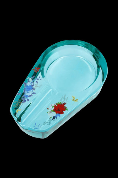Famous Design Floral Lush Ashtray - Gold Accent