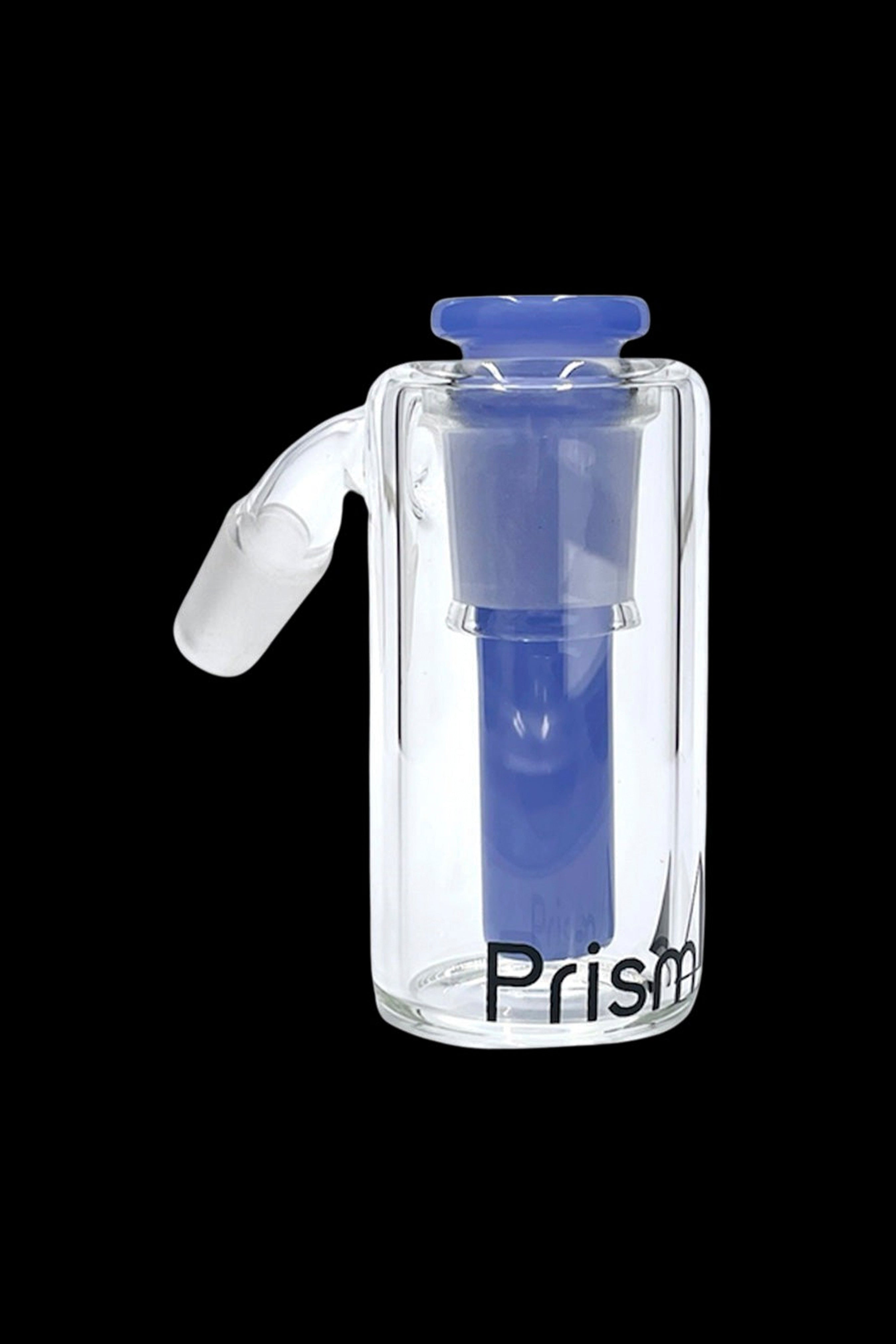 Glass oil rig with blue accents and water chamber, labeled "Prism."