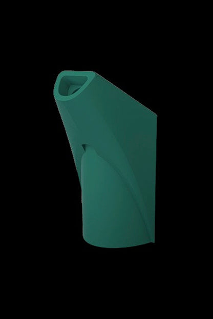 Green glass cannabis bong downstem.