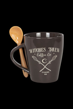 Witch's Brew Coffee Co Mug w/ Ceramic Spoon - 10oz