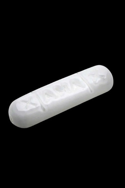 White silicone dab straw for cannabis concentrates.