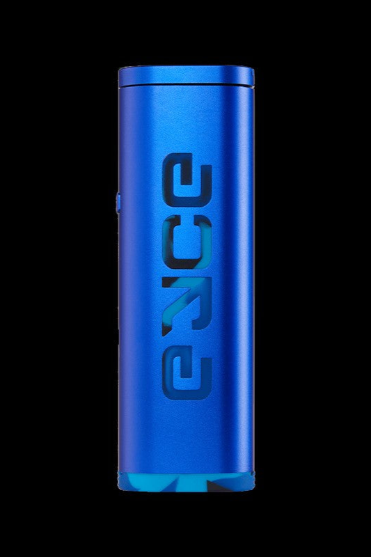 Blue cannabis vaporizer pen with “Yocce” branding.