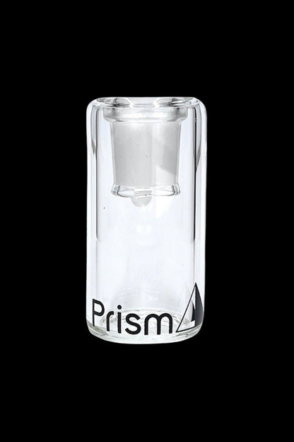 Clear glass dab rig with “Prism” branding.
