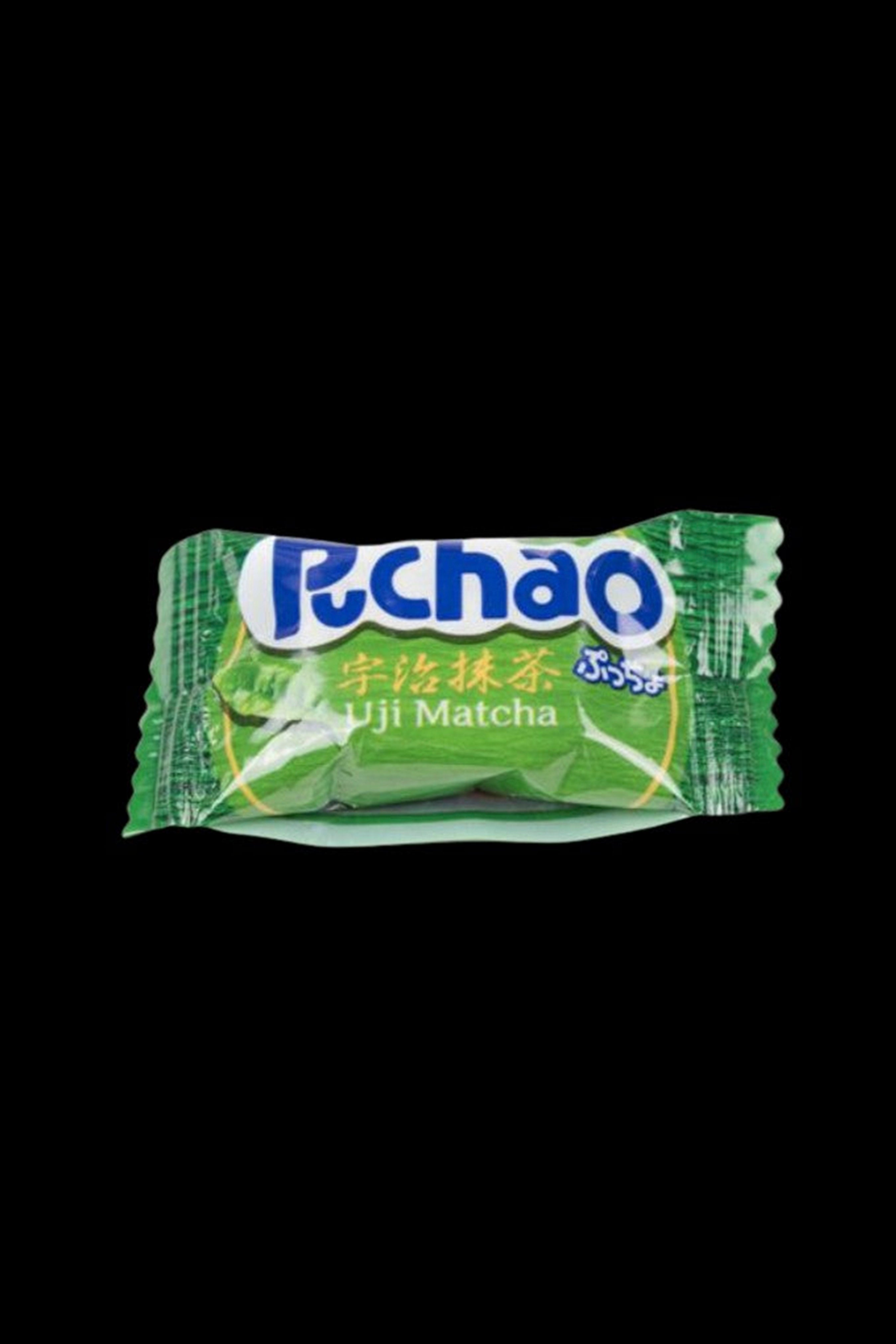Packaged green cannabis-infused edible labeled “Pechao Uji Matcha.”