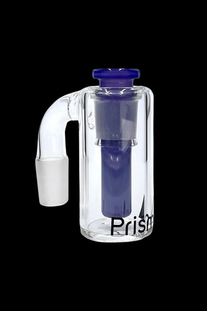 Clear glass bubbler with blue accents and a built-in diffuser downstem, branded "Prism."