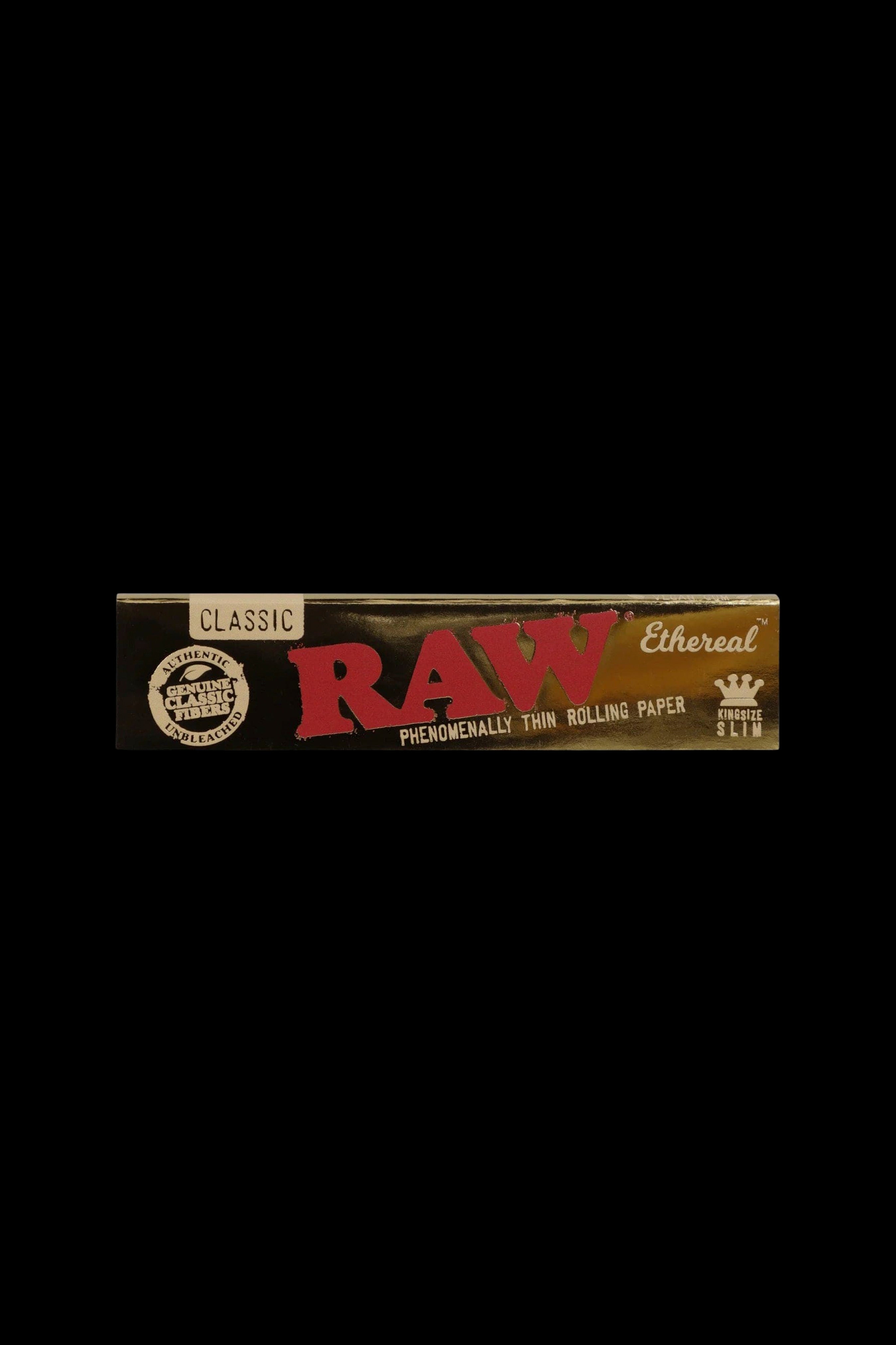 Package of RAW Ethereal phenomenally thin rolling papers.