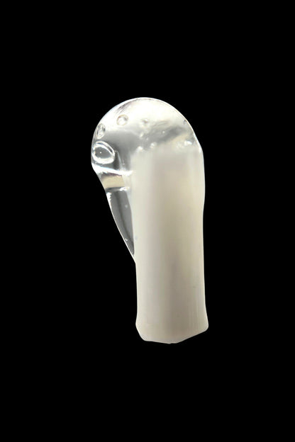 Close-up of a glossy glue tip on a white applicator against a black background for Purple Rose Supply Cannagar & Blunt Rolling Glue