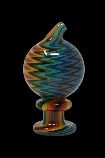 AFM Glass Directional Full Color Wig Wag Reversal Carb Cap - AFM Glass Directional Full Color Wig Wag Reversal Carb Cap