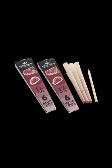 King Palm Flavored 1 1/4 Size Pre Rolled Hemp Cones - 2 Packs of 6 - King Palm Flavored 1 1/4 Size Pre Rolled Hemp Cones - 2 Packs of 6