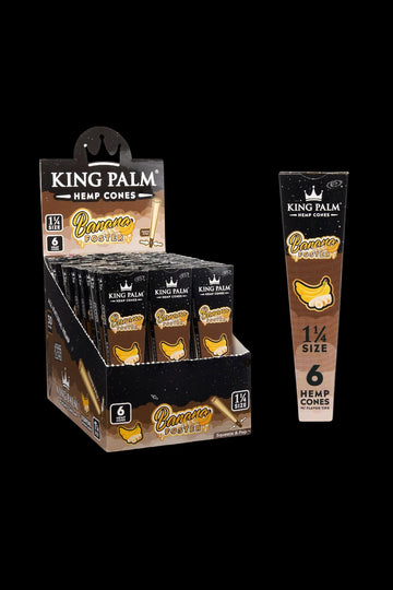 King Palm Flavored 1 ¼ Size Hemp Cones 30ct Display - King Palm Flavored 1 ¼ Size Hemp Cones 30ct Display