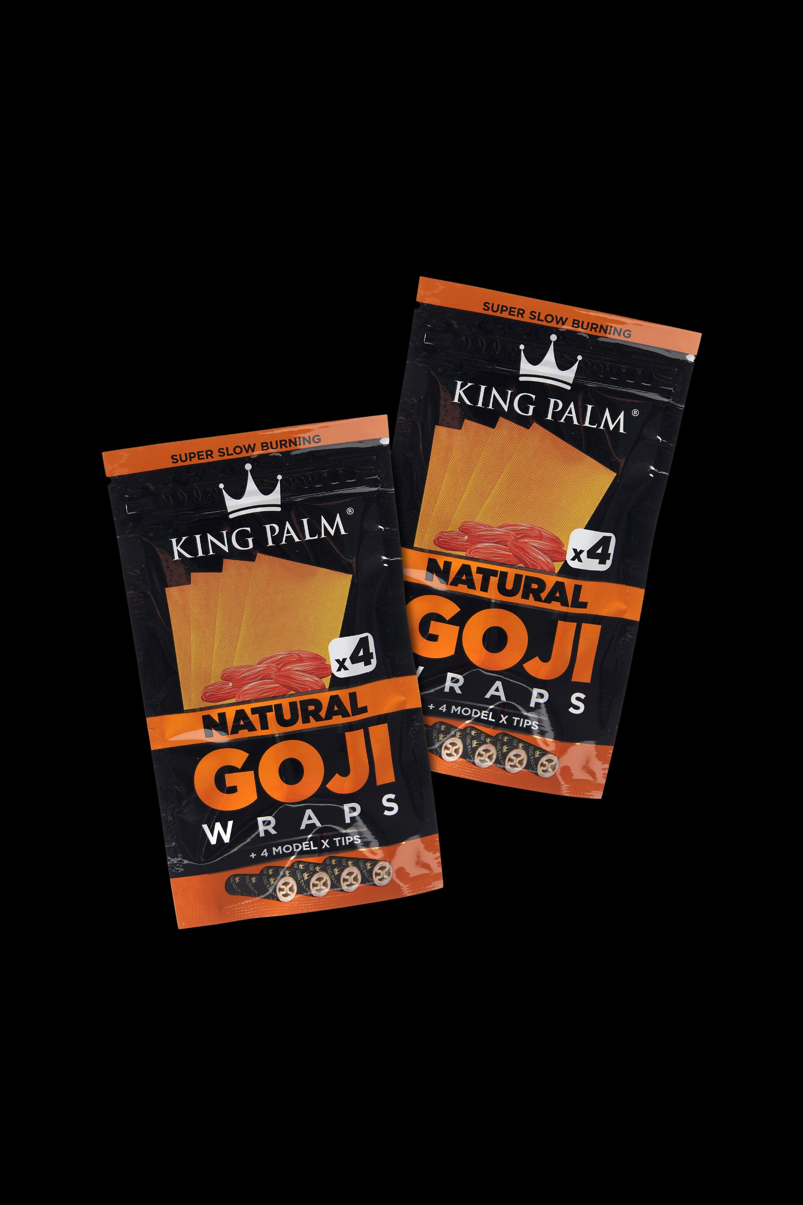 King Palm Goji Berry Wraps - 2 Packs of 4