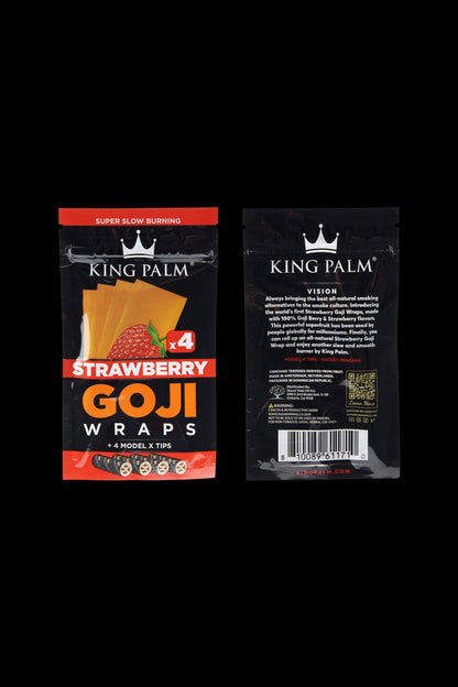 King Palm Goji Berry Wraps - 2 Packs of 4