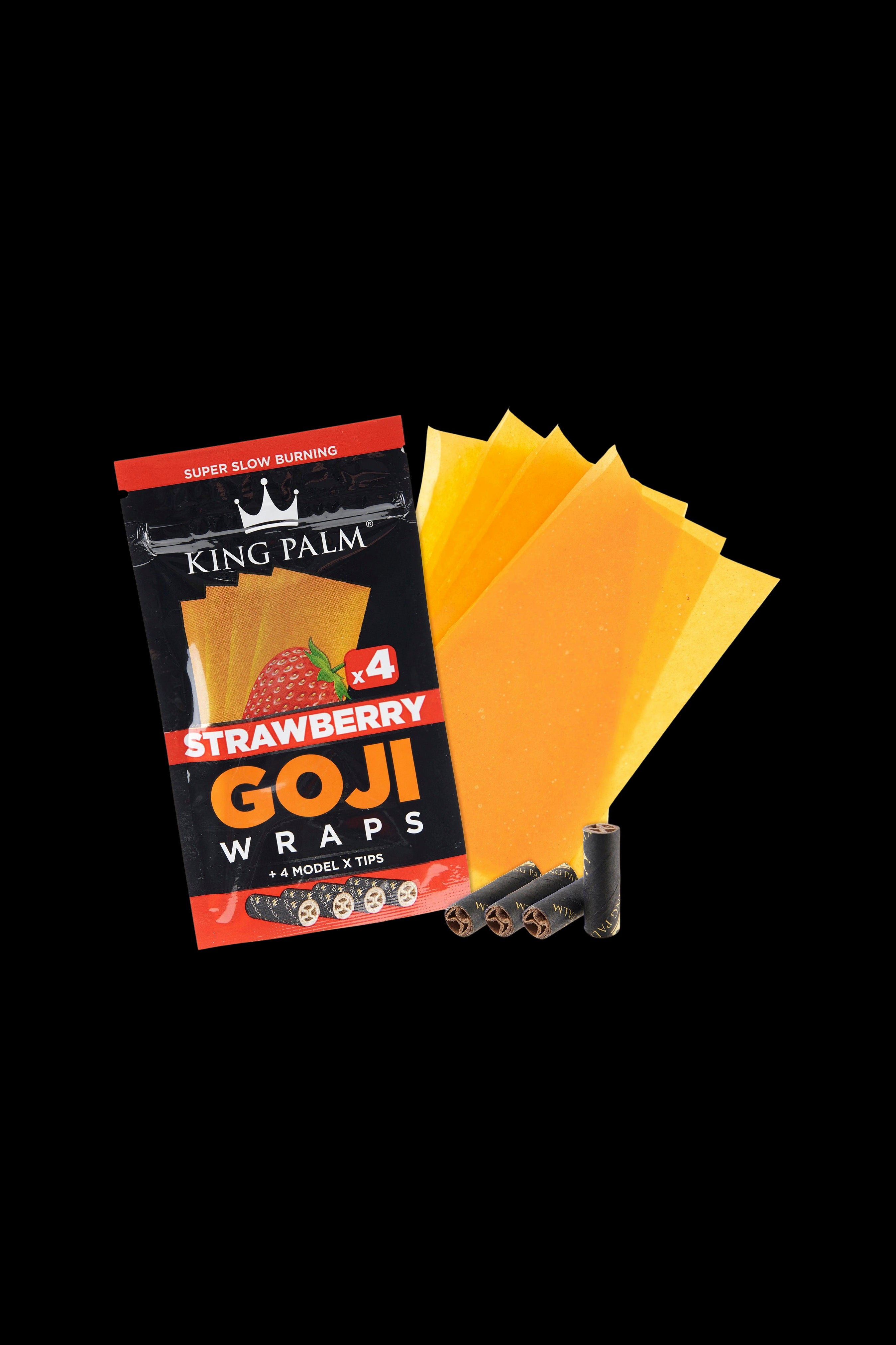 King Palm Goji Berry Wraps - 2 Packs of 4