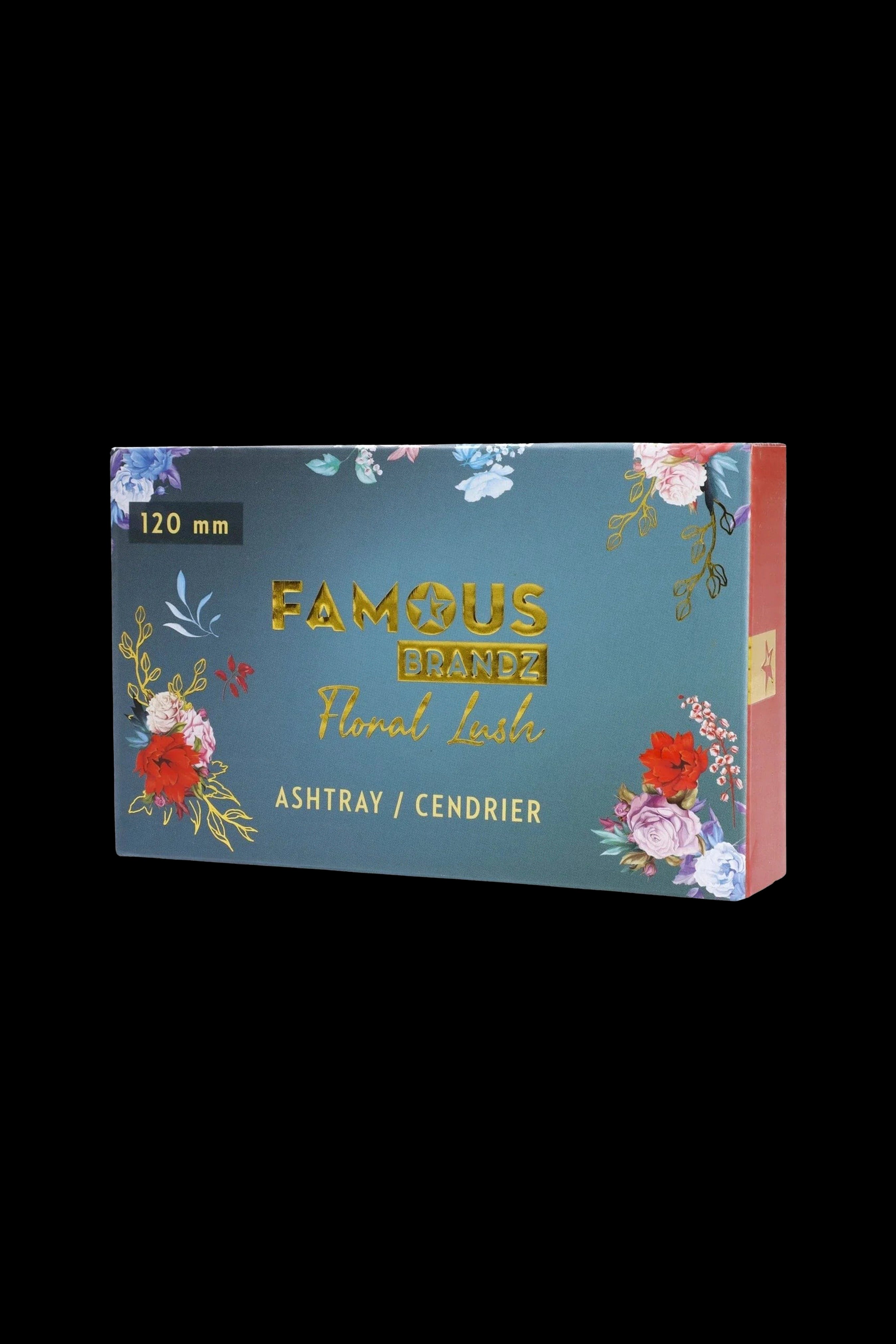 Famous Design Floral Lush Ashtray - Gold Accent