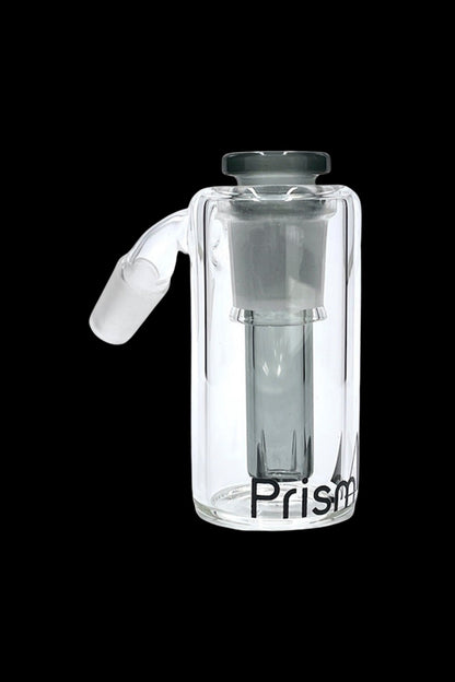 Clear glass bubbler with a downstem and the brand name "Prism" printed on the side.