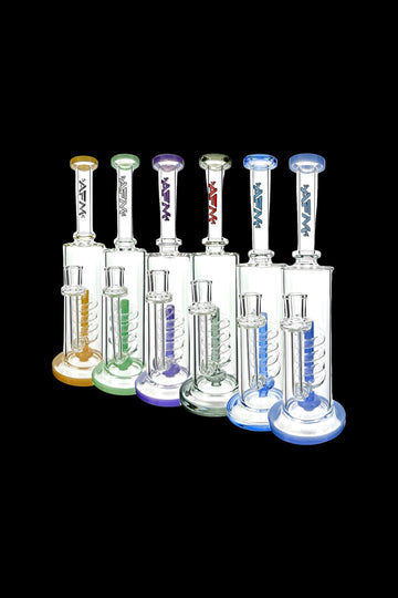 AFM Glass Spiral Waterfall Glass Water Pipe - AFM Glass Spiral Waterfall Glass Water Pipe