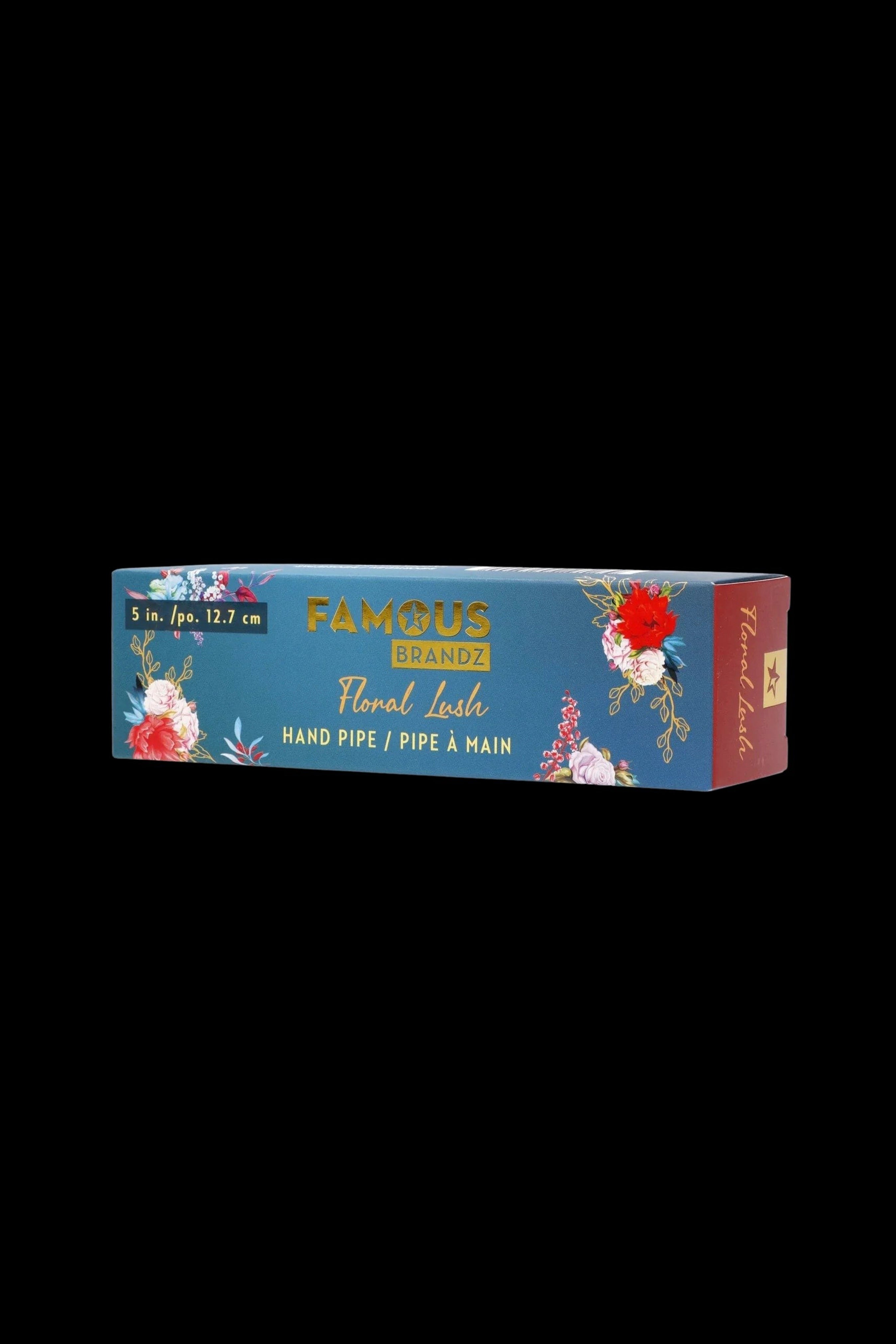 Famous Design Floral Lush Crystal Hand Pipe - Teal