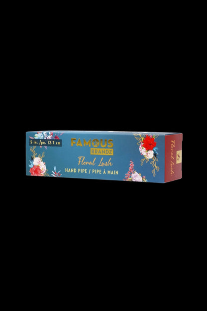 Famous Design Floral Lush Crystal Hand Pipe - Teal