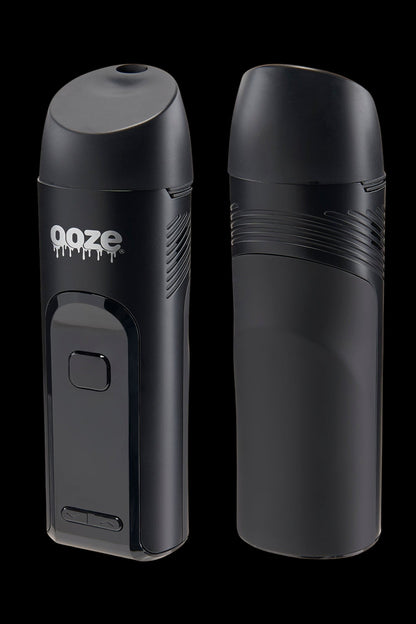Black Ooze vaporizer pen displayed from front and side views.