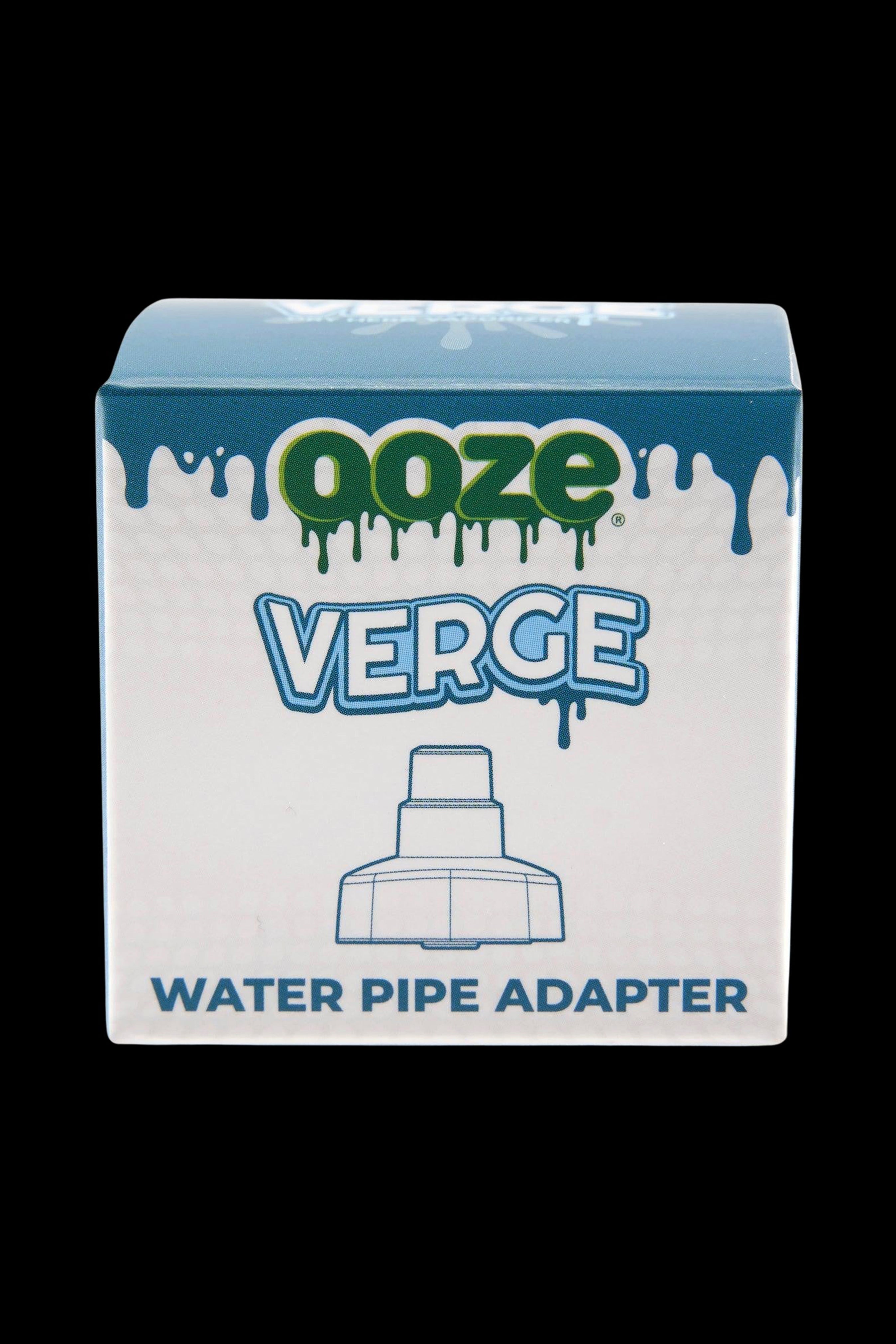 Ooze Verge water pipe adapter packaging with dripping green design.