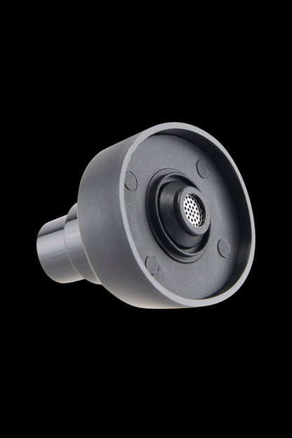 Black cannabis concentrate vaporizer coil with a perforated intake.