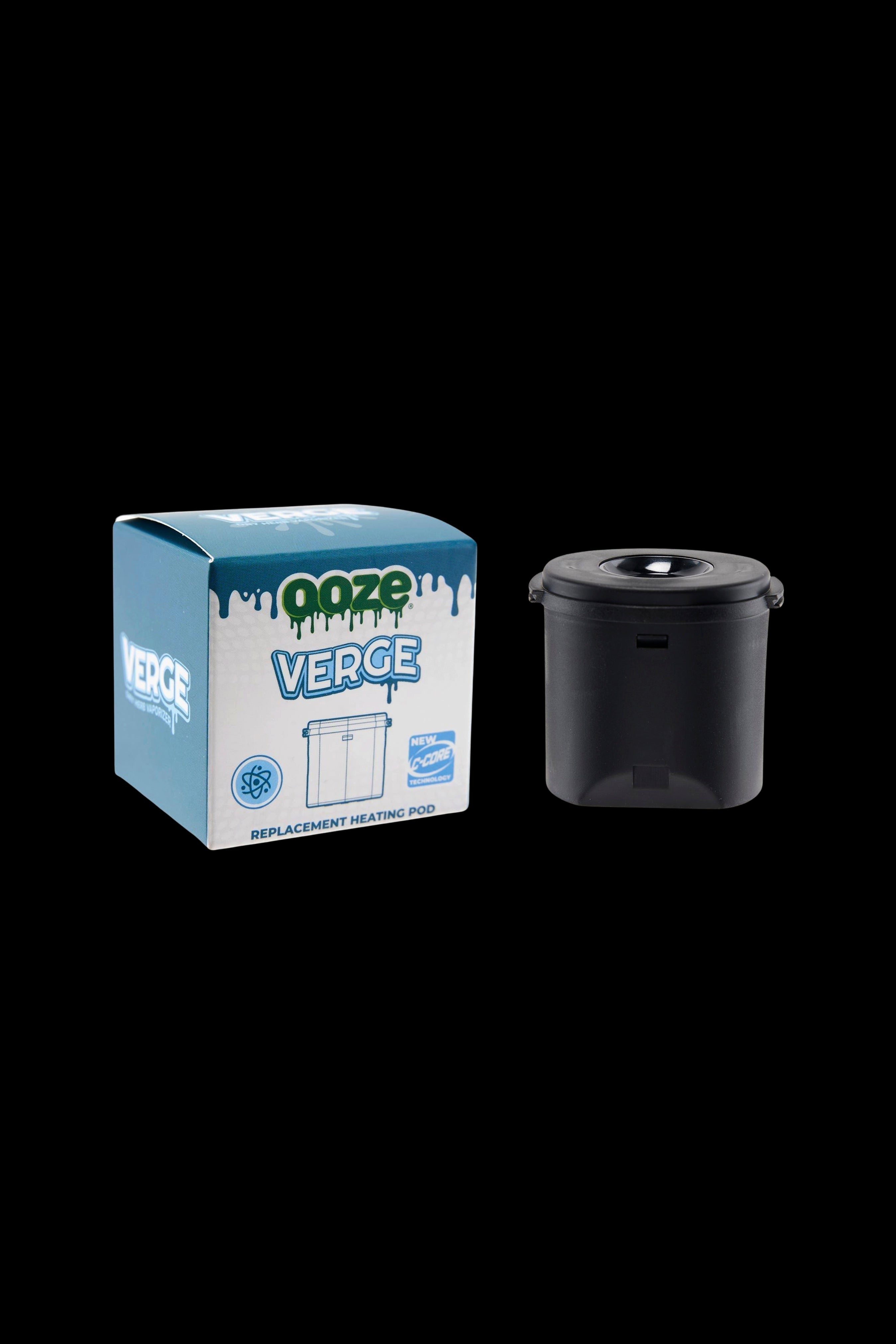 Ooze Verge replacement heating pod and packaging.