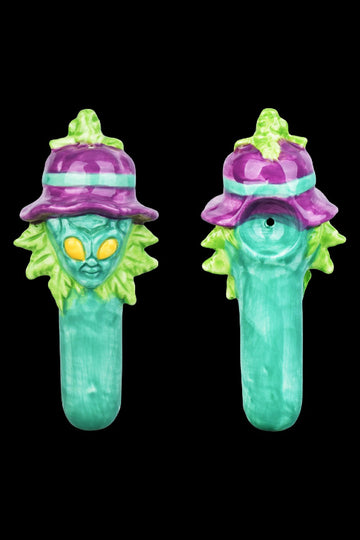 Zooted Alien Ceramic Spoon Pipe - Zooted Alien Ceramic Spoon Pipe