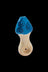 Wacky Bowlz Blue Swirl Mushroom Ceramic Pipe - Wacky Bowlz Blue Swirl Mushroom Ceramic Pipe
