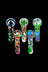 420 Painted Glow In The Dark Glass Hand Pipe - 6ct Bundle - 420 Painted Glow In The Dark Glass Hand Pipe - 6ct Bundle