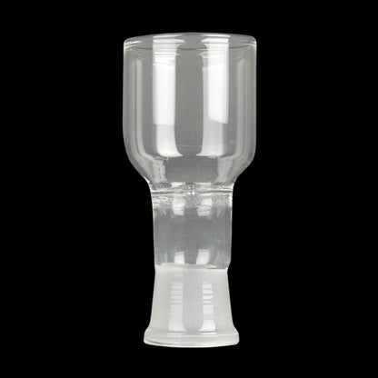 Clear glass bubbler for smoking cannabis.