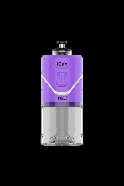 Purple Yocan iCan cannabis concentrate vaporizer with a clear, graduated collection chamber.