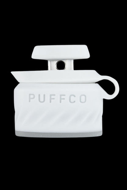 White Puffco Peak Pro portable dab rig.