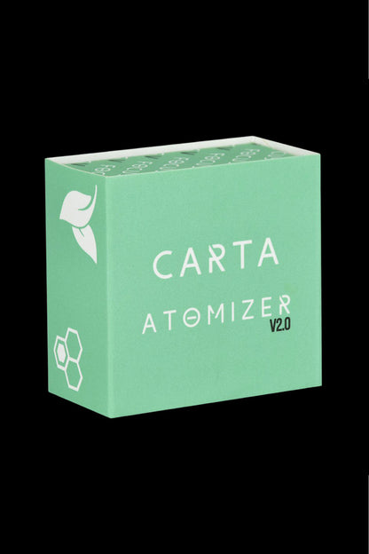 Green box for Carta Atomizer V2.0 cannabis accessory.