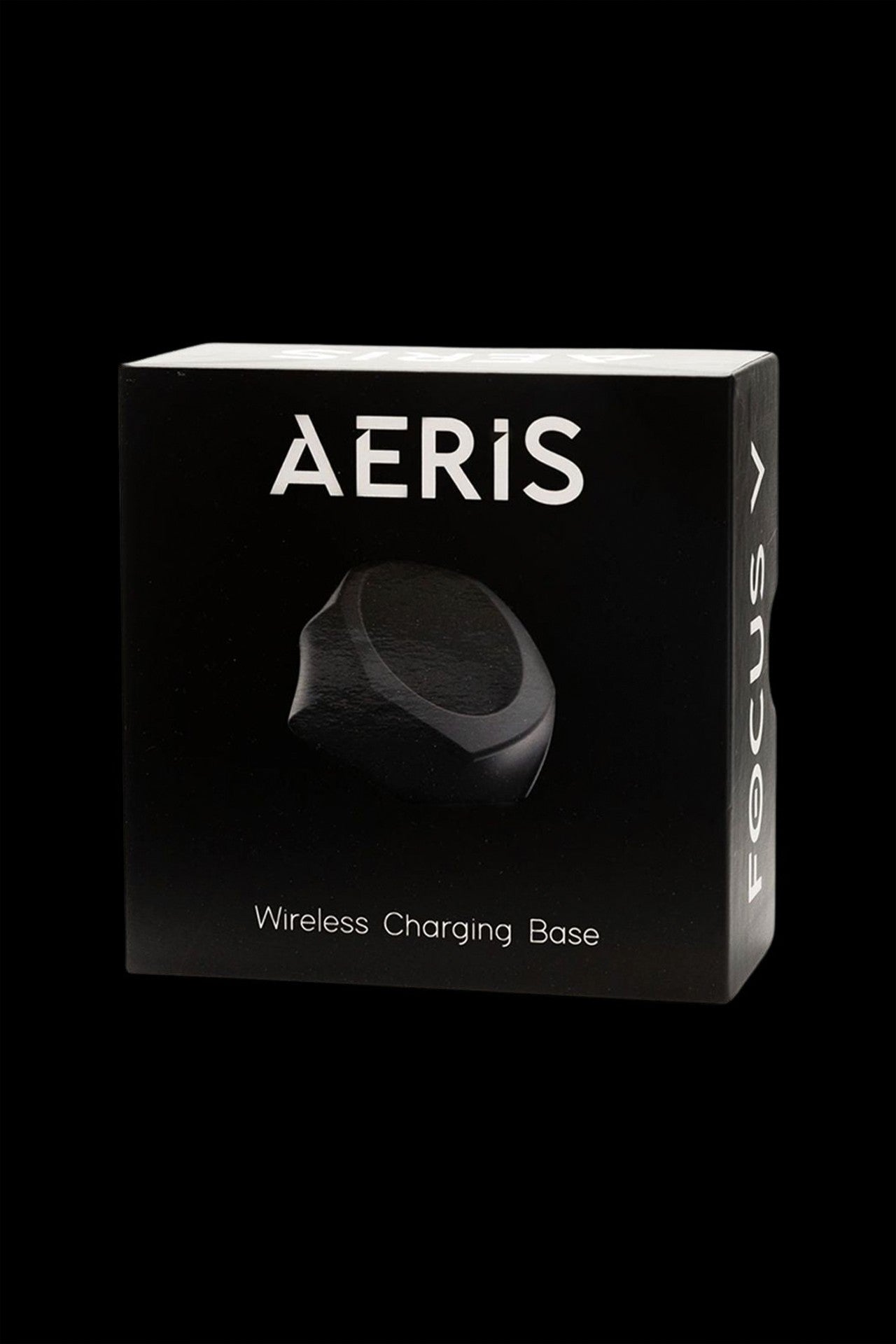 AERIS wireless charging base for cannabis vape devices, shown in a sleek black box.