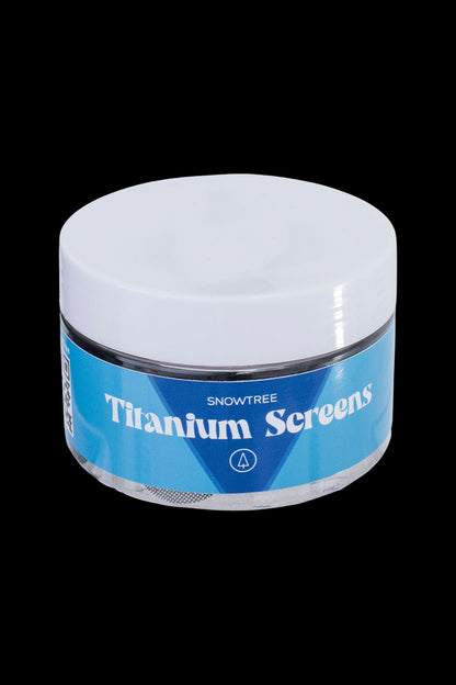 Snowtree Titanium Screens jar.