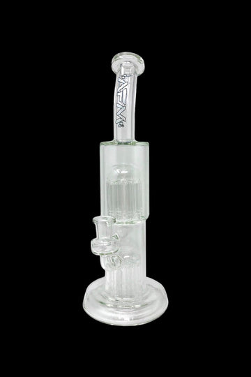AFM Glass Double Cosmos Clear Glass Water Pipe - AFM Glass Double Cosmos Clear Glass Water Pipe