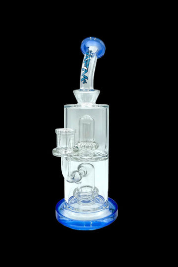 AFM Glass UFO Double Perc Glass Water Pipe - AFM Glass UFO Double Perc Glass Water Pipe