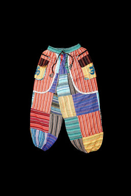 ThreadHeads Multicolor Patchwork Cargo Harem Pants