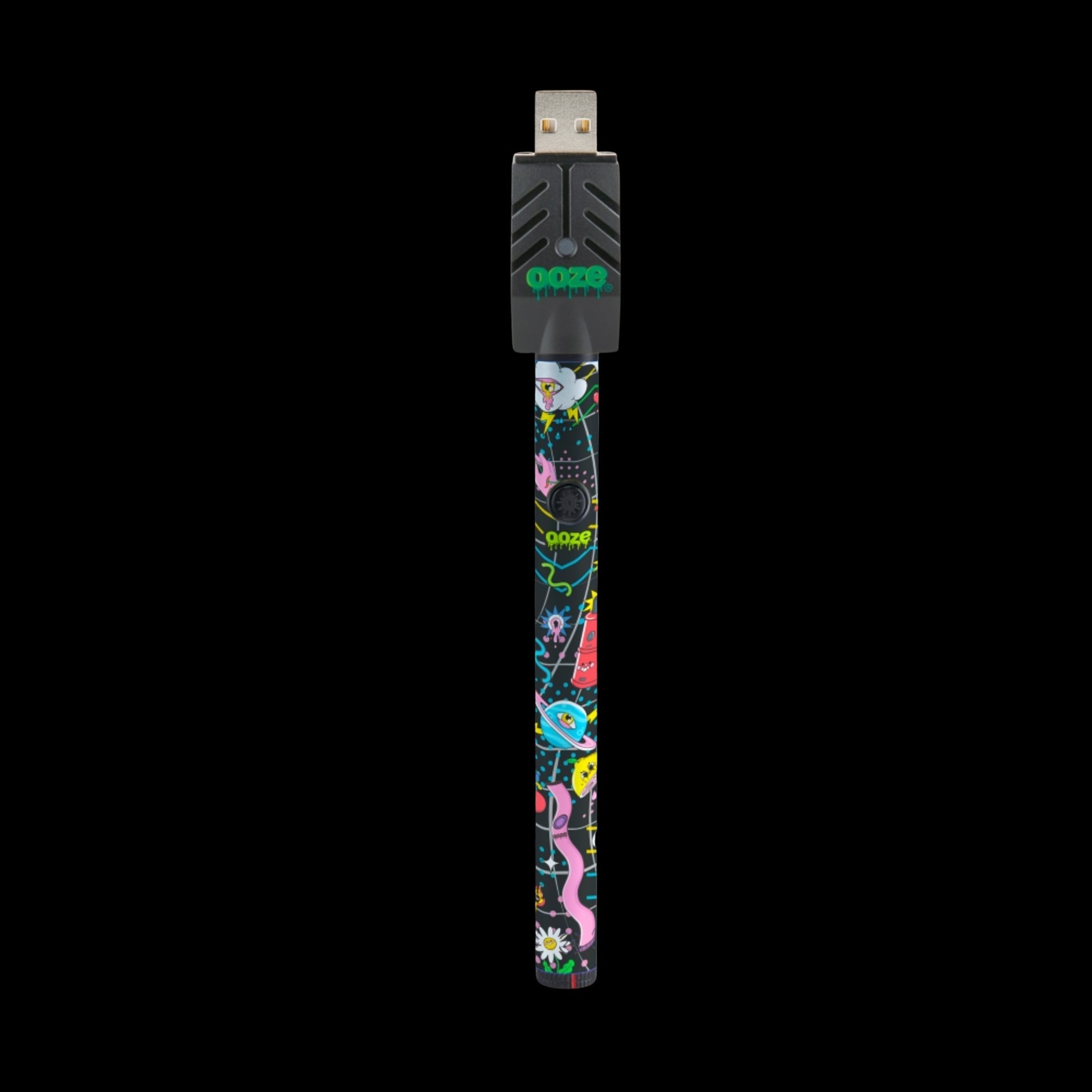 Ooze Elevation portable vaporizer pen with colorful psychedelic design.
