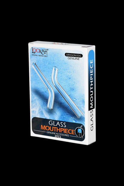 Packaged glass mouthpieces for a water pipe or bong.