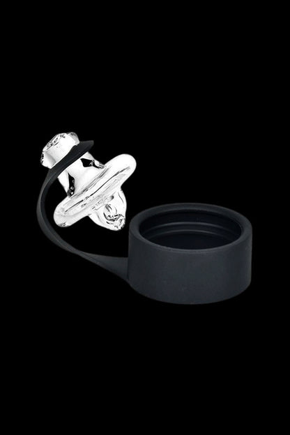 Quartz dab nail and carb cap for cannabis concentrates.