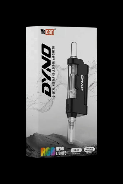 Yocan Dyno digital nectar collector vaporizer with RGB neon lights.
